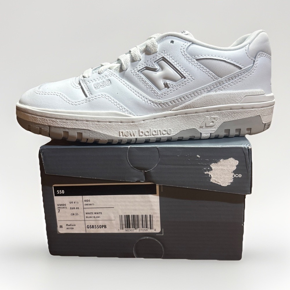 New balance 550 In White/Gray Size Kids 7